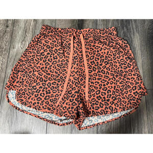 BuffBunny Flo Shorts Terracotta Coral Leopard Running XS